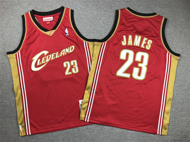 CLEVELAND CAVELIERS LEBRON JAMES RED VINTAGE JERSEY