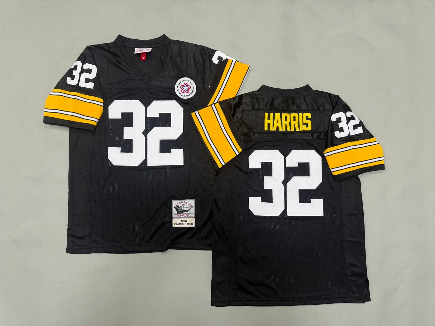 PITTSBURGH STEELERS FRANCO HARRIS BLACK VINTAGE JERSEY