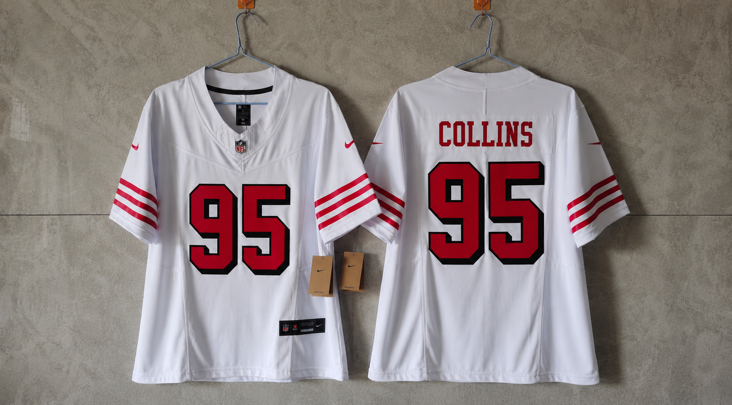 SAN FRANCISCO 49ERS MALIK COLLINS WHITE THROWBACK JERSEY