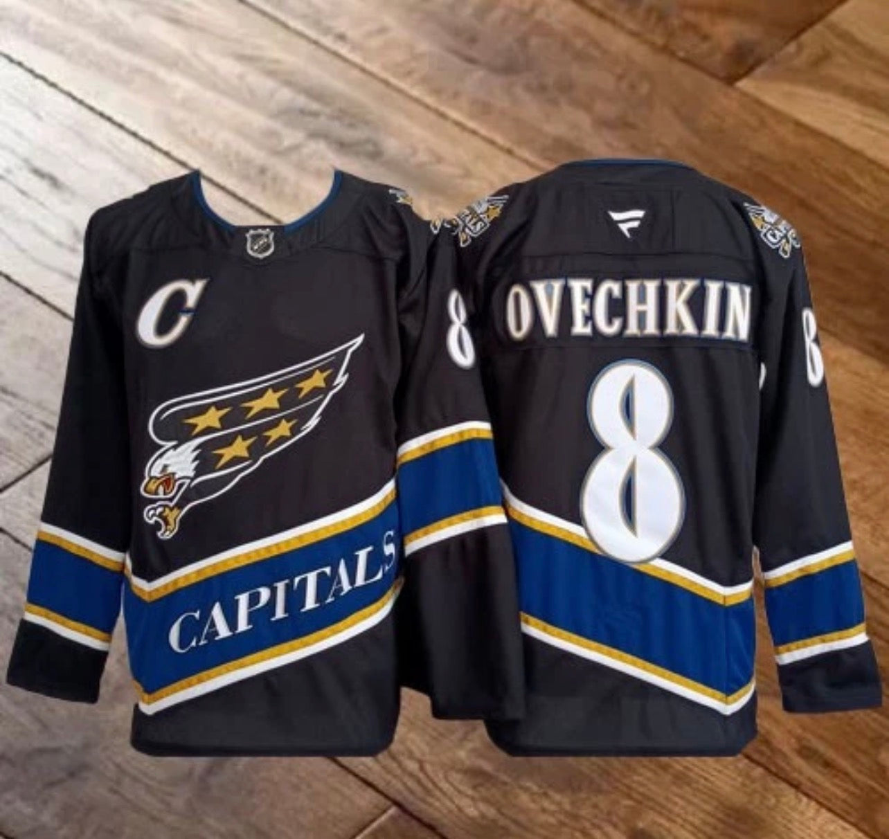 WASHINGTON CAPITALS ALEXANDER OVECHKIN BLACK JERSEY