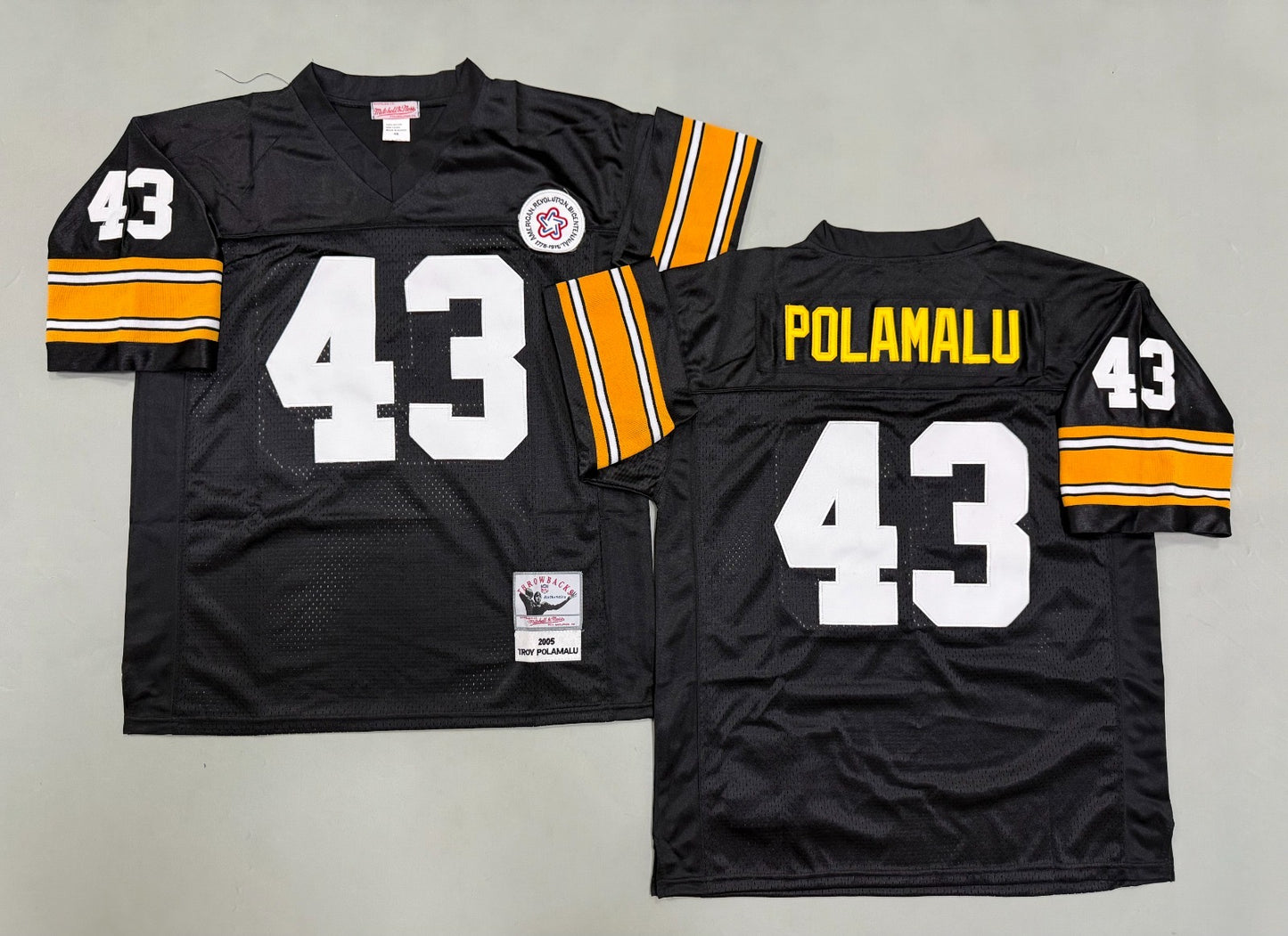 PITTSBURGH STEELERS TROY POLAMALU BLACK VINTAGE JERSEY
