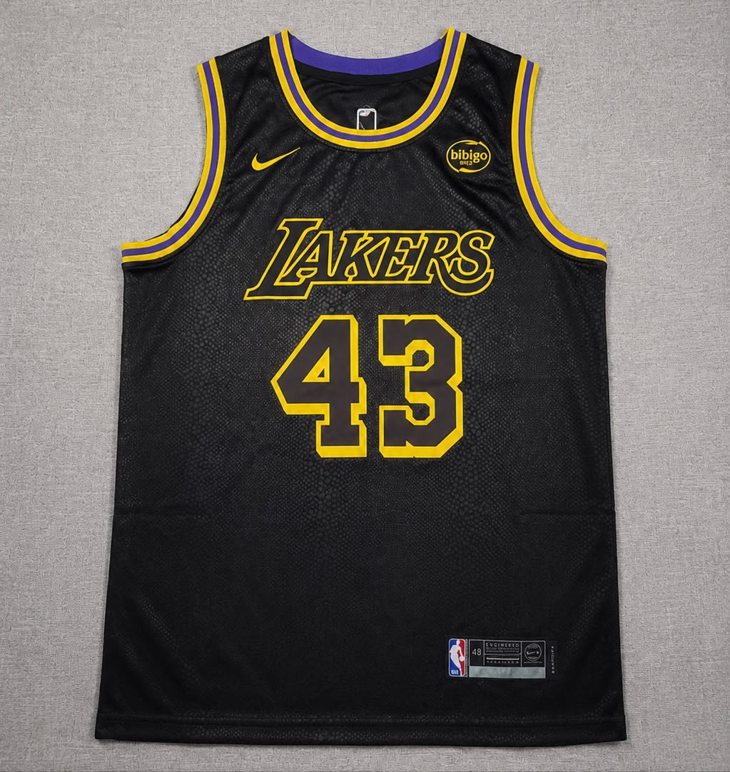 LOS ANGELES LAKERS CAMERON CARR BLACK JERSEY