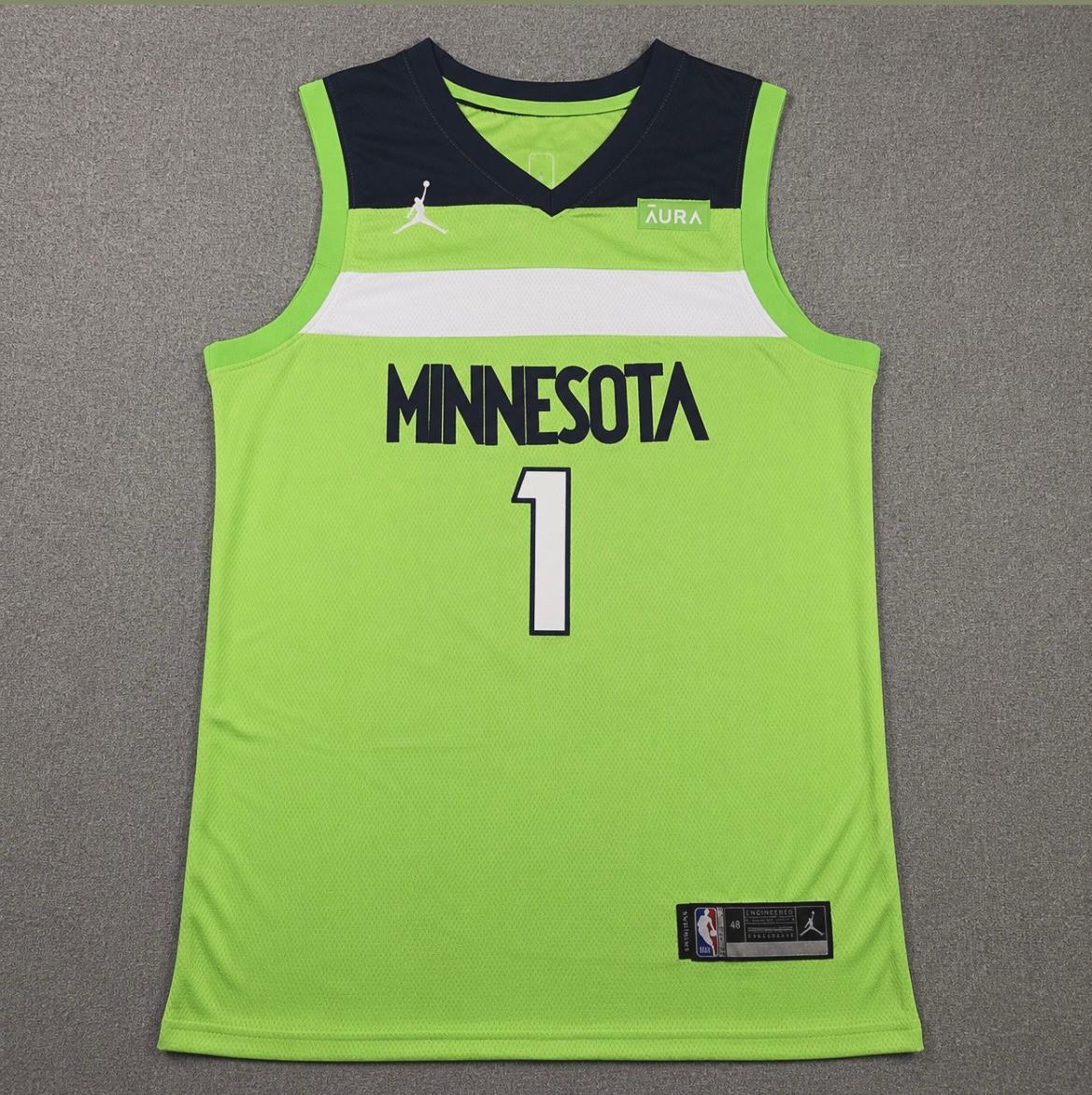 MINNESOTA TIMBERWOLVES LAMELO BALL GREEN JERSEY