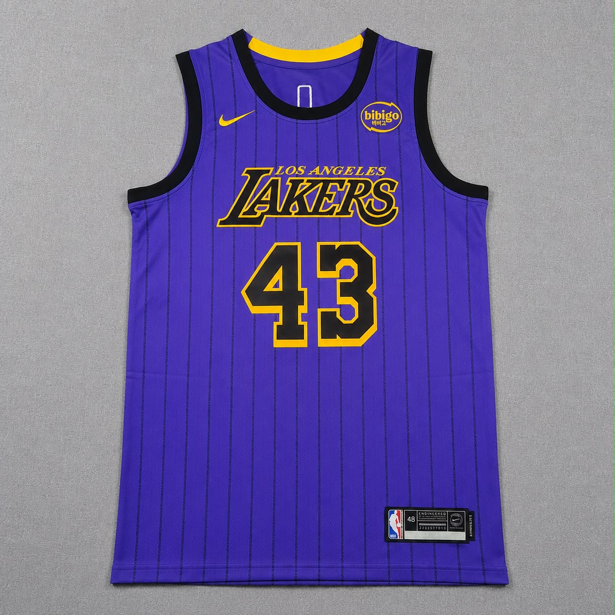 LOS ANGELES LAKERS CAMERON CARR PURPLE JERSEY