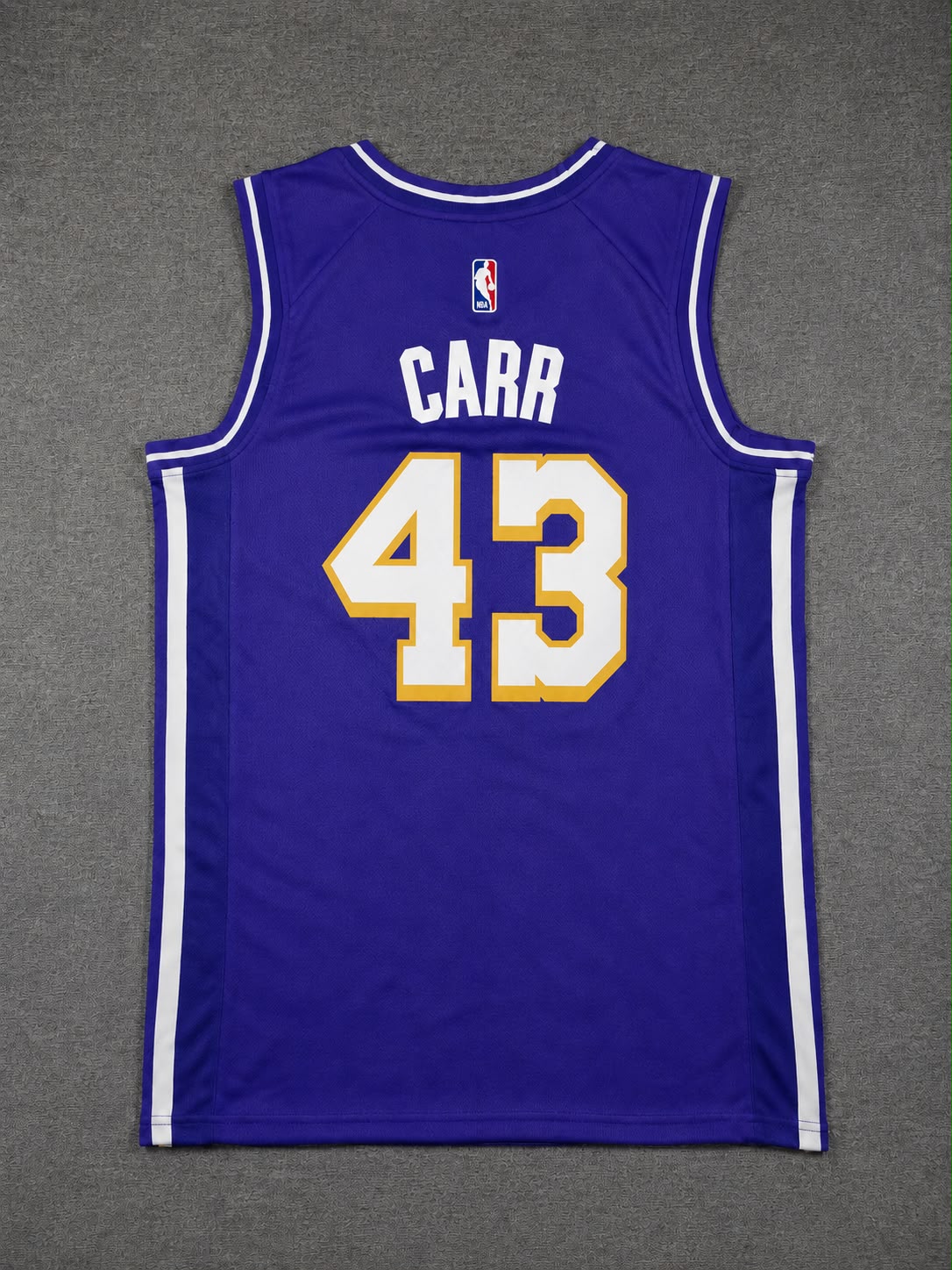 LOS ANGELES LAKERS CAMERON CARR PURPLE JERSEY