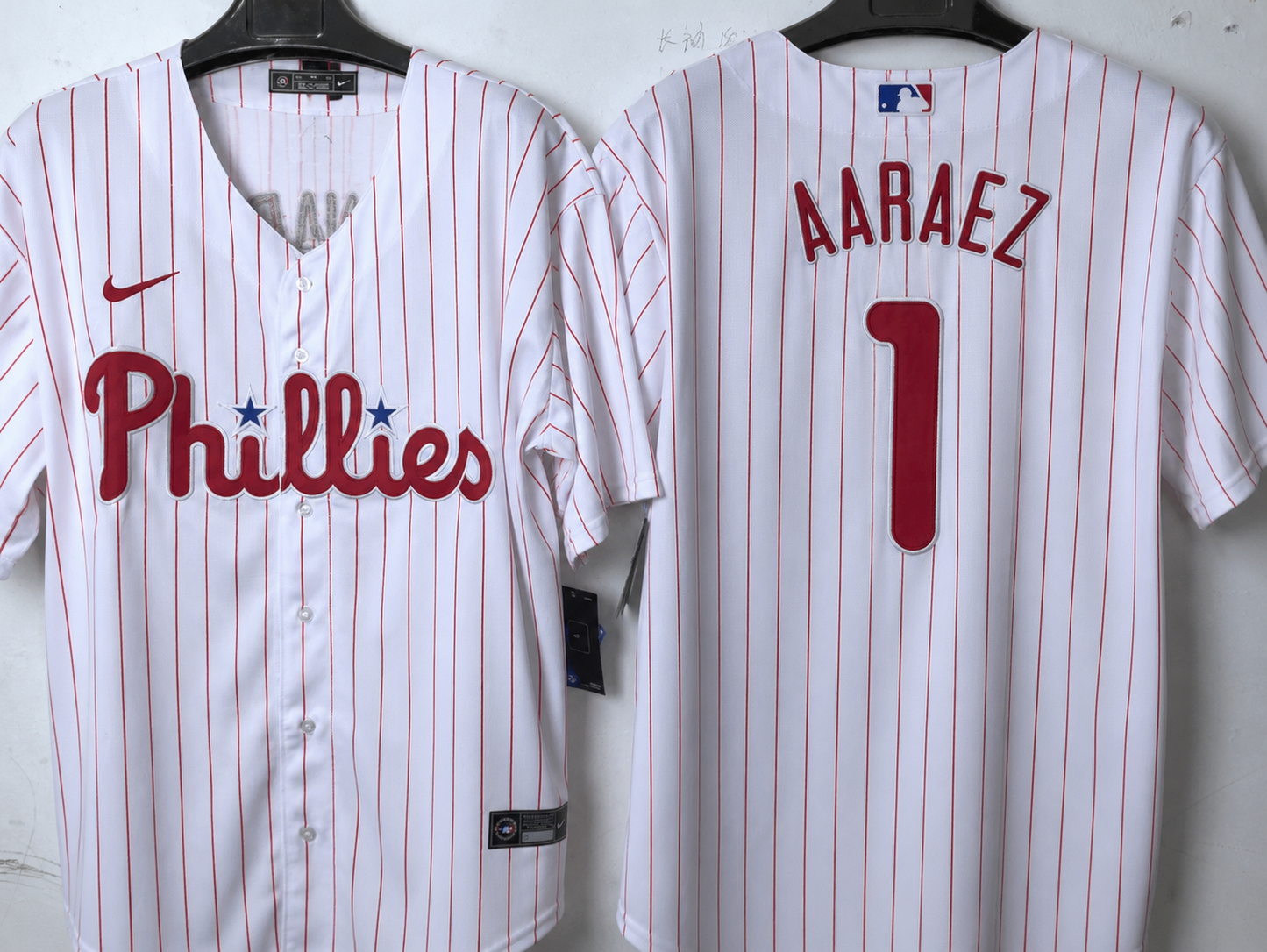 PHILADELPHIA PHILLIES LUIS AAREZ WHITE JERSEY