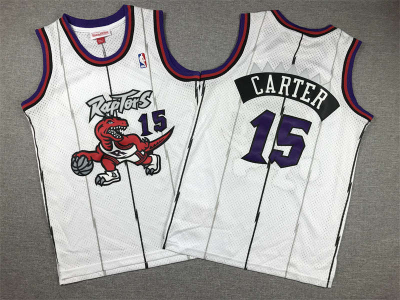 TORONTO RAPTORS VINCE CARTER WHITE VINTAGE JERSEY