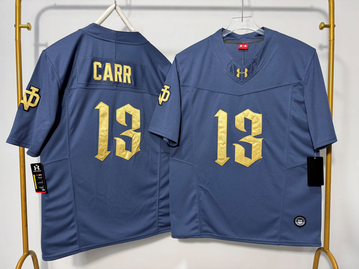 NORTE DAME FIGHTING IRISH CJ CARR BLUE JERSEY