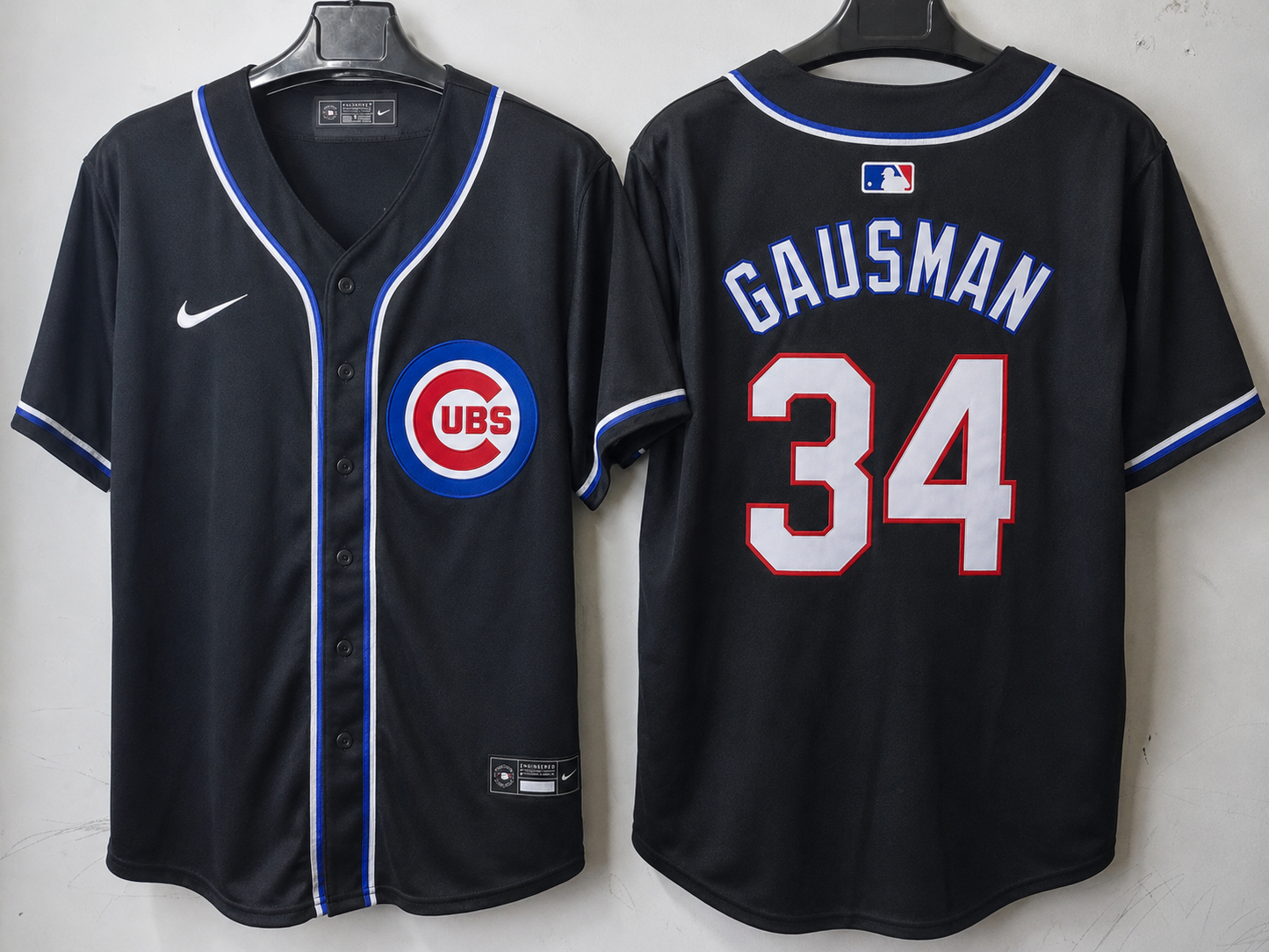 CHICAGO CUBS KEVIN GAUSMAN BLACK JERSEY