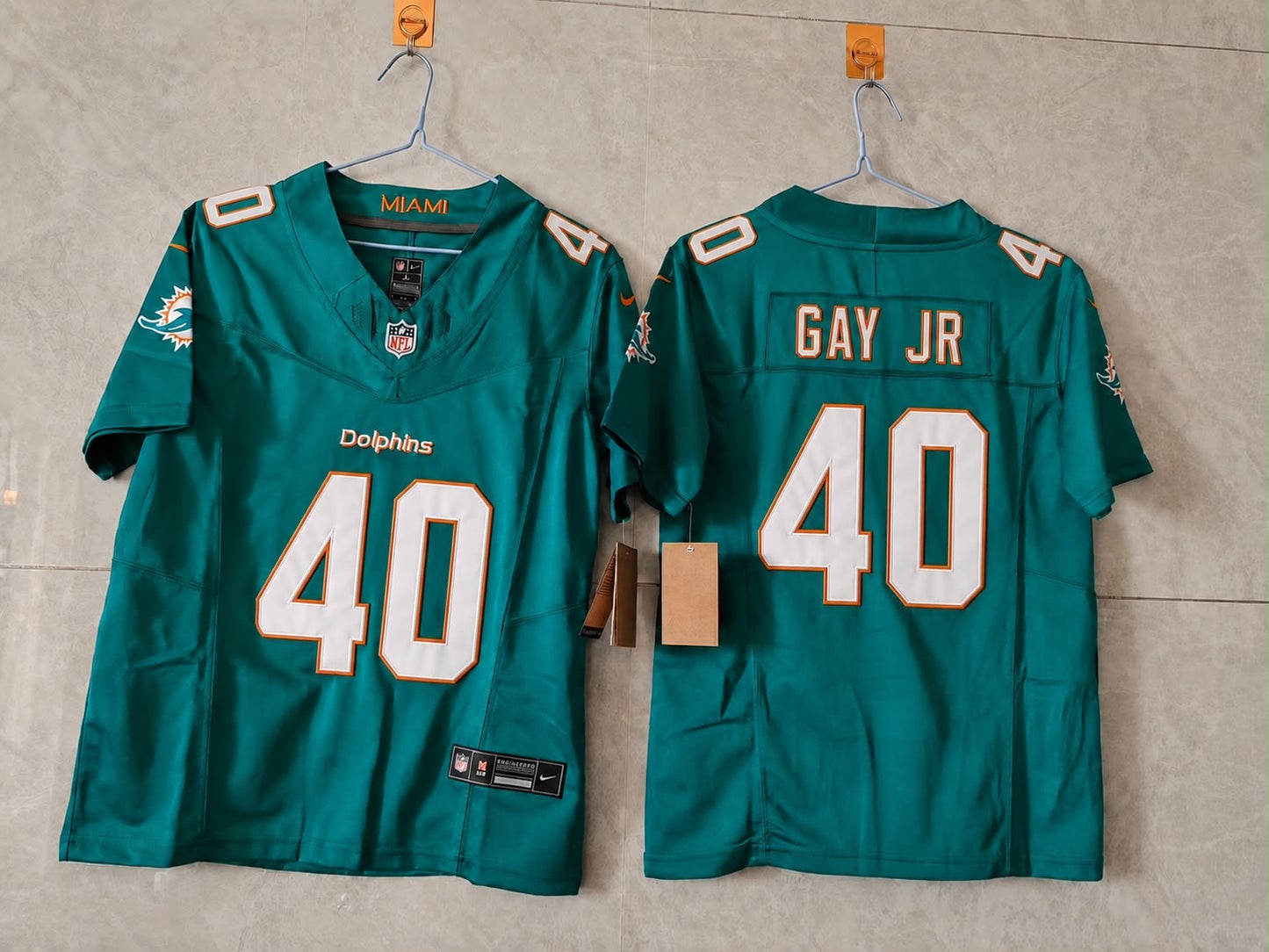 MIAMI DOLPHINS WILLIE GAY JR BLUE JERSEY