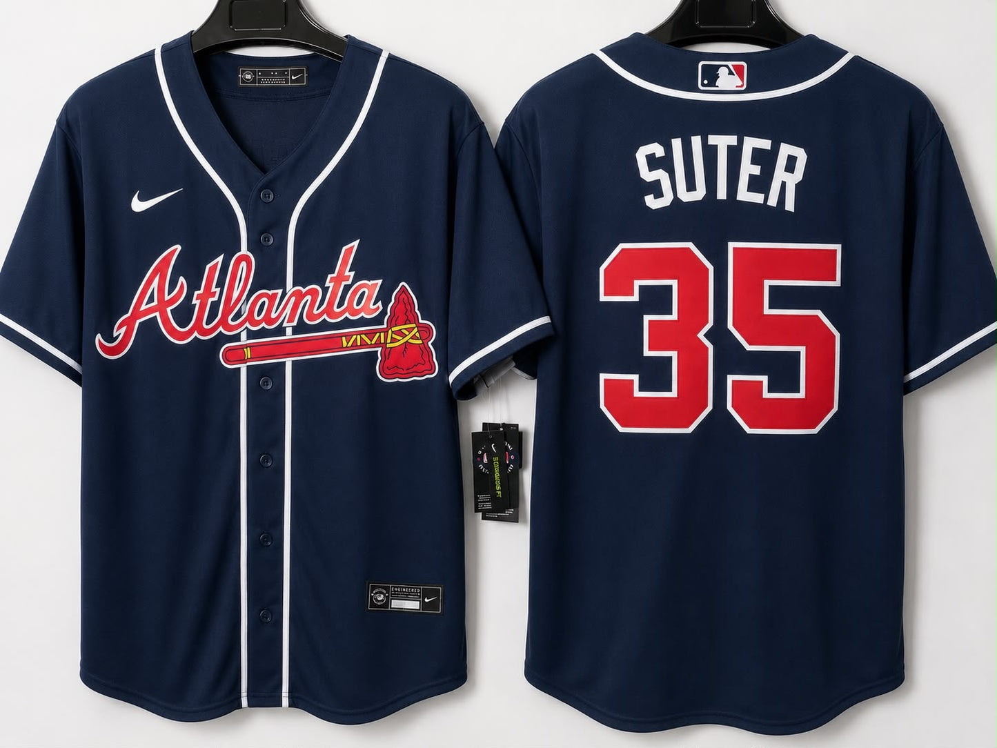 ATLANTA BRAVES BRENT SUTER BLUE JERSEY