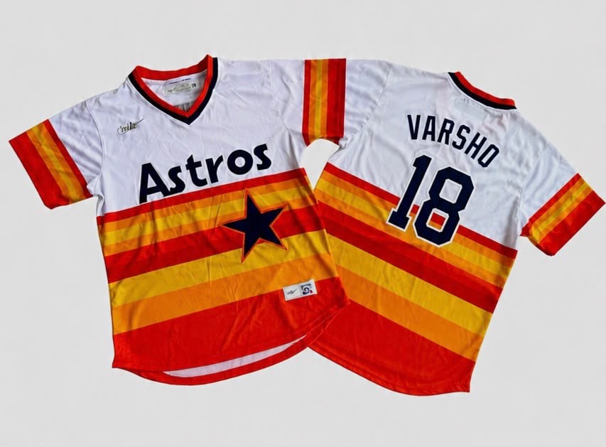 HOUSTON ASTROS DAULTON VARSHO ORANGE JERSEY