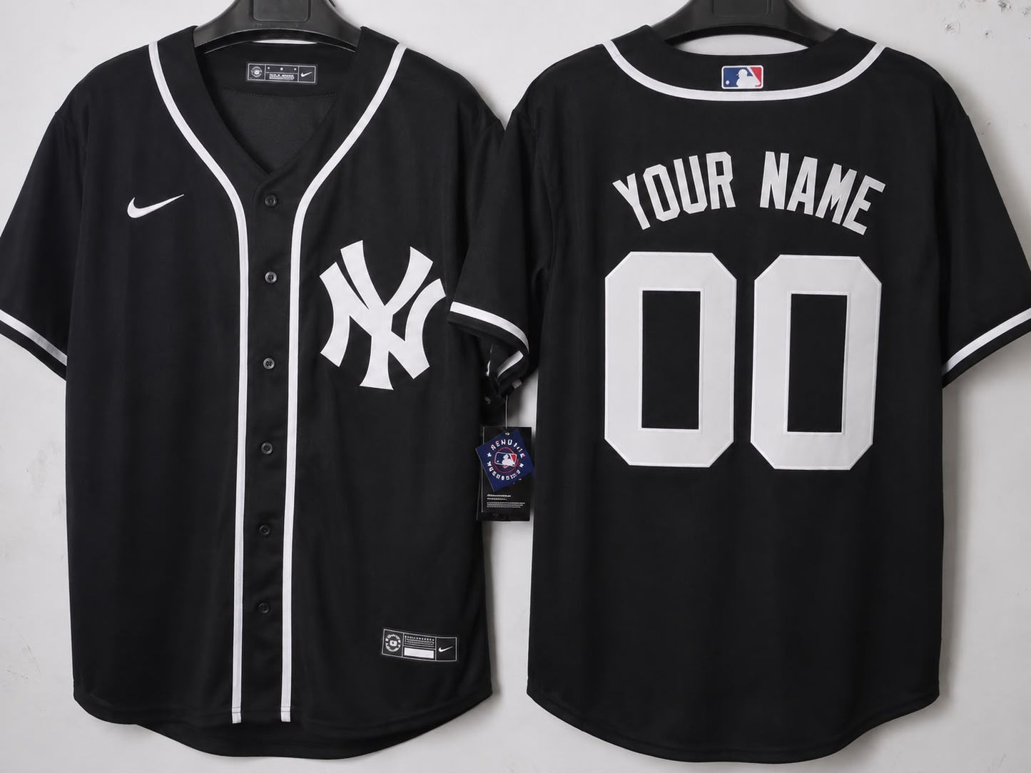 NEW YORK YANKEES CUSTOM BLACK JERSEY