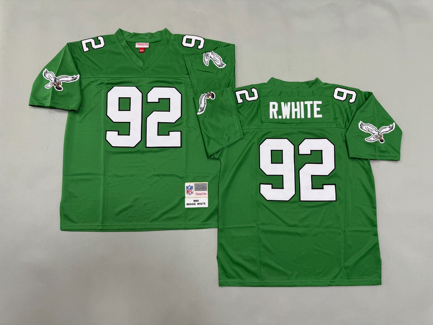 PHILIDELPHIA EAGLES REGGIE WHITE GREEN VINTAGE JERSEY