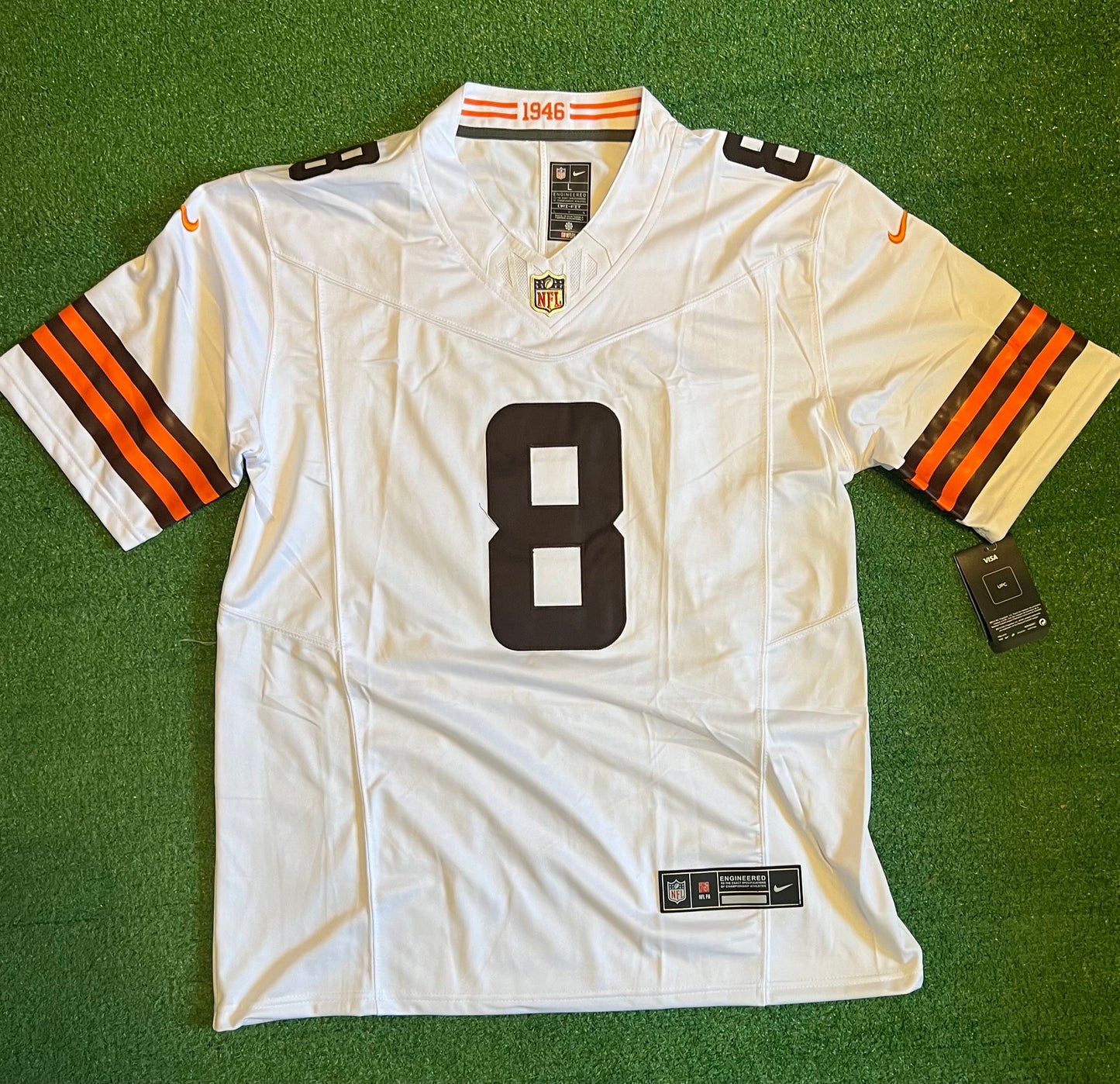 CLEVELAND BROWNS JARED VERSE WHITE JERSEY