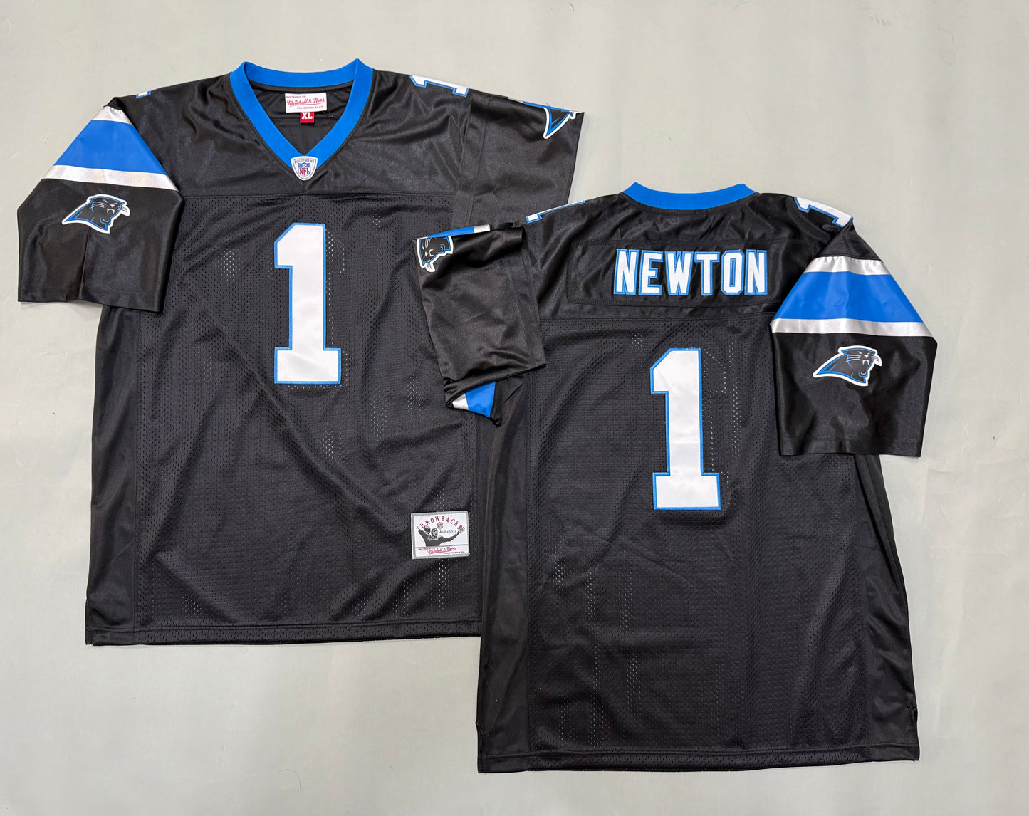 CAROLINA PANTHERS CAM NEWTON BLACK VINTAGE JERSEY