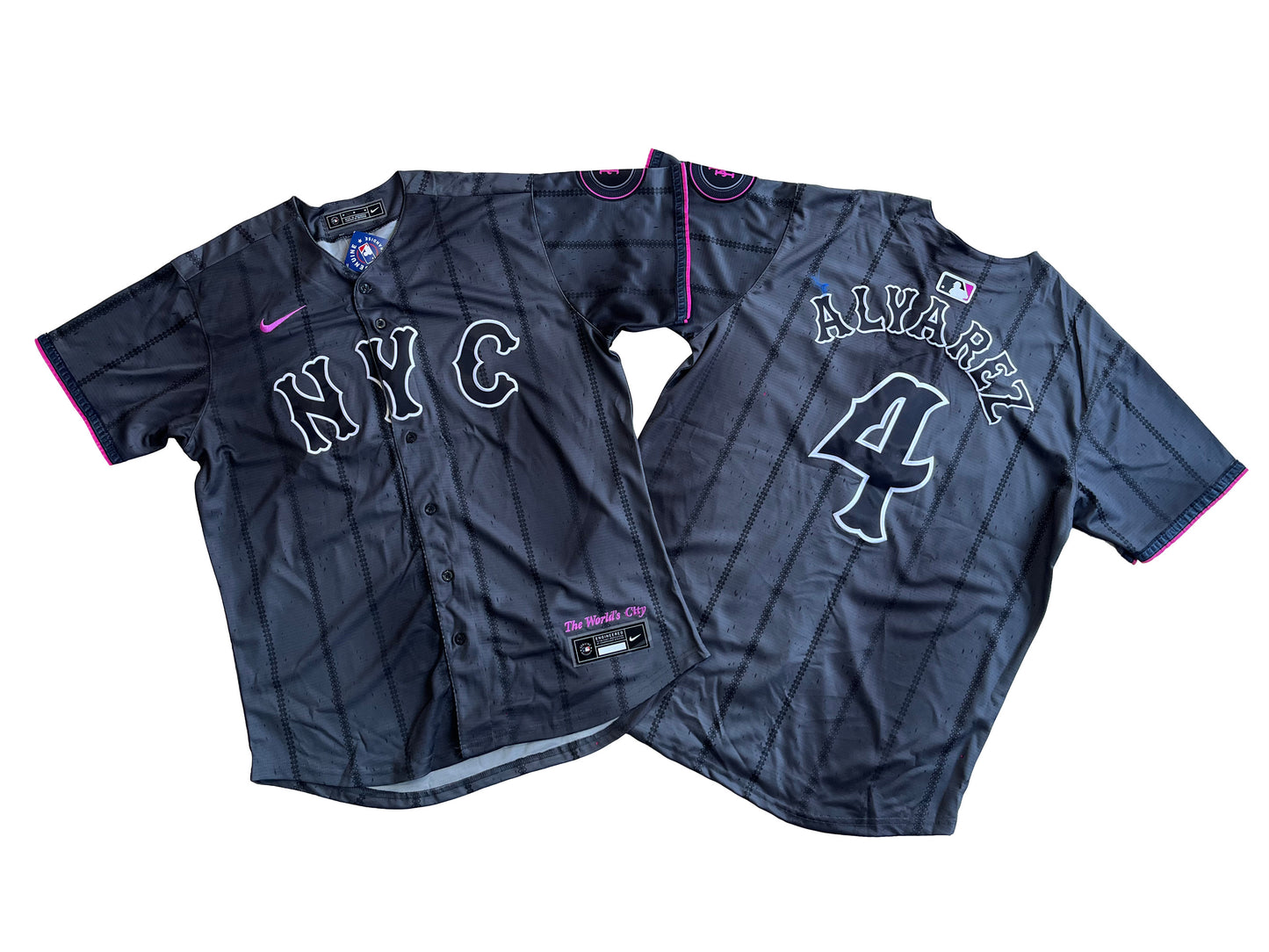 NEW YORK METS FRANSCISCO ALVAREZ BLACK JERSEY