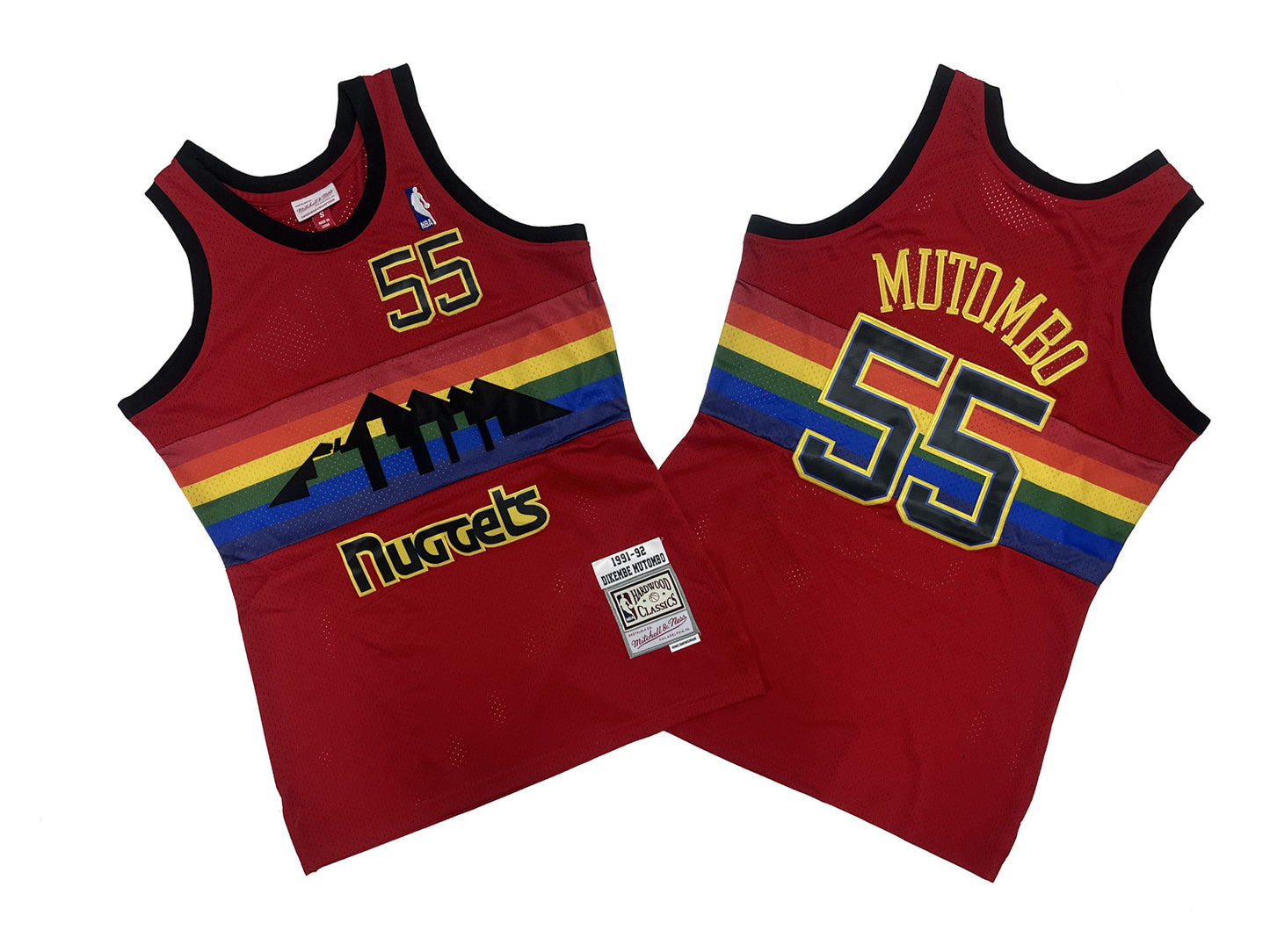 DENVER NUGGETS DIKEMBE MUTOMBO RED VINTAGE JERSEY