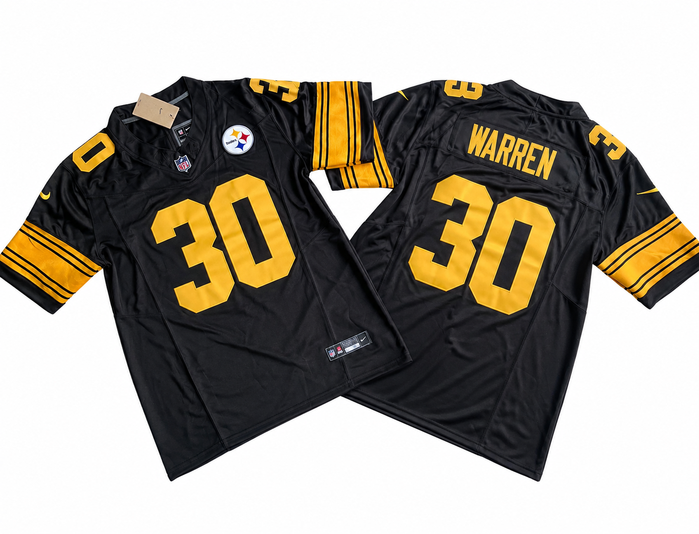 PITTSBURGH STEELERS JAYLEN WARREN COLORRUSH BLACK JERSEY