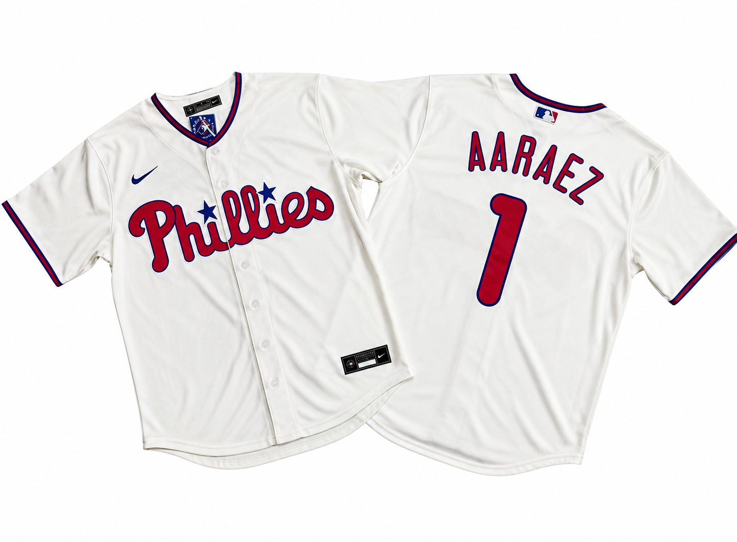 PHILADELPHIA PHILLIES LUIS AAREZ WHITE JERSEY