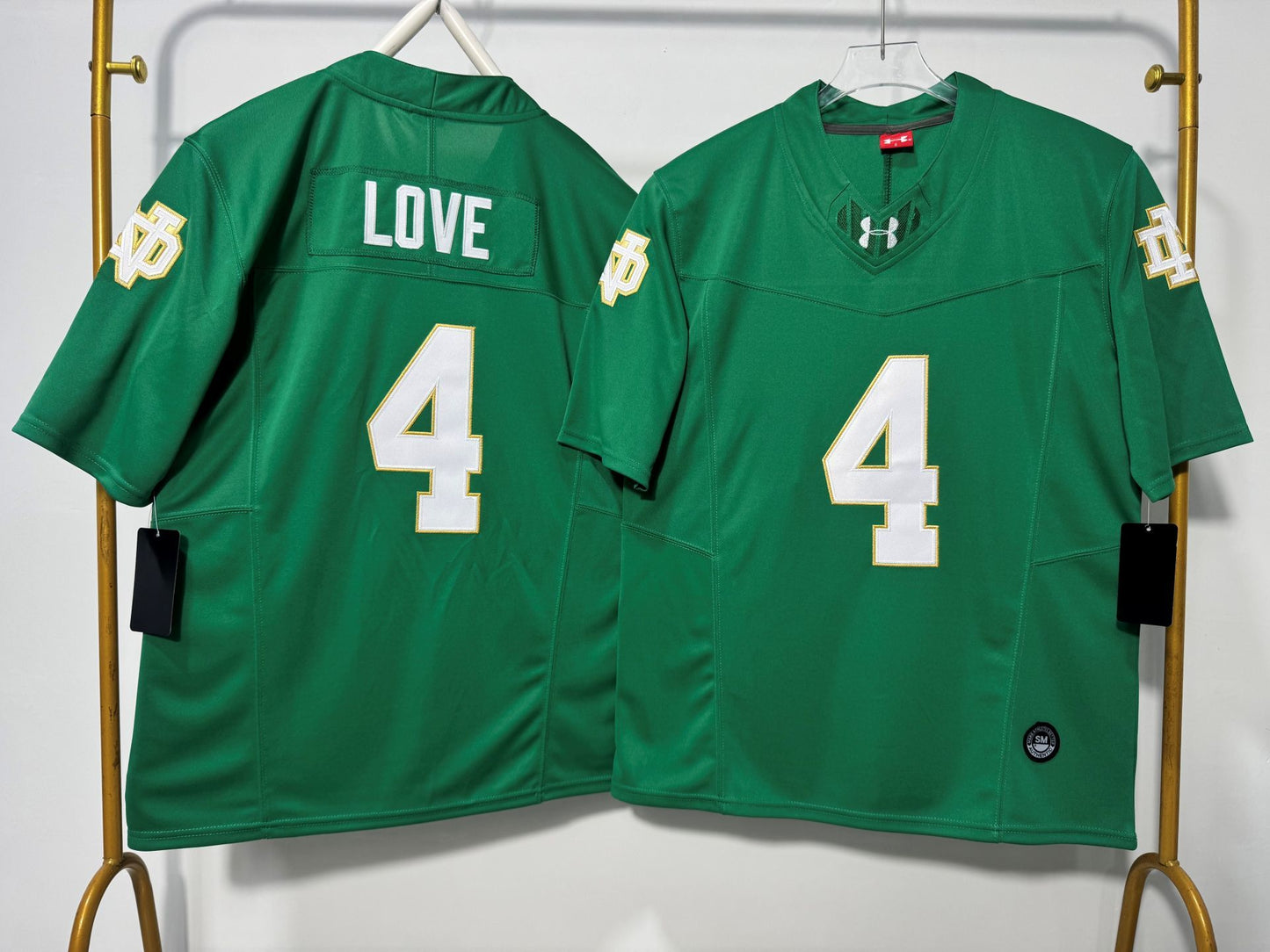 NORTE DAME FIGHTING IRISH JEREMIYAH LOVE GREEN JERSEY