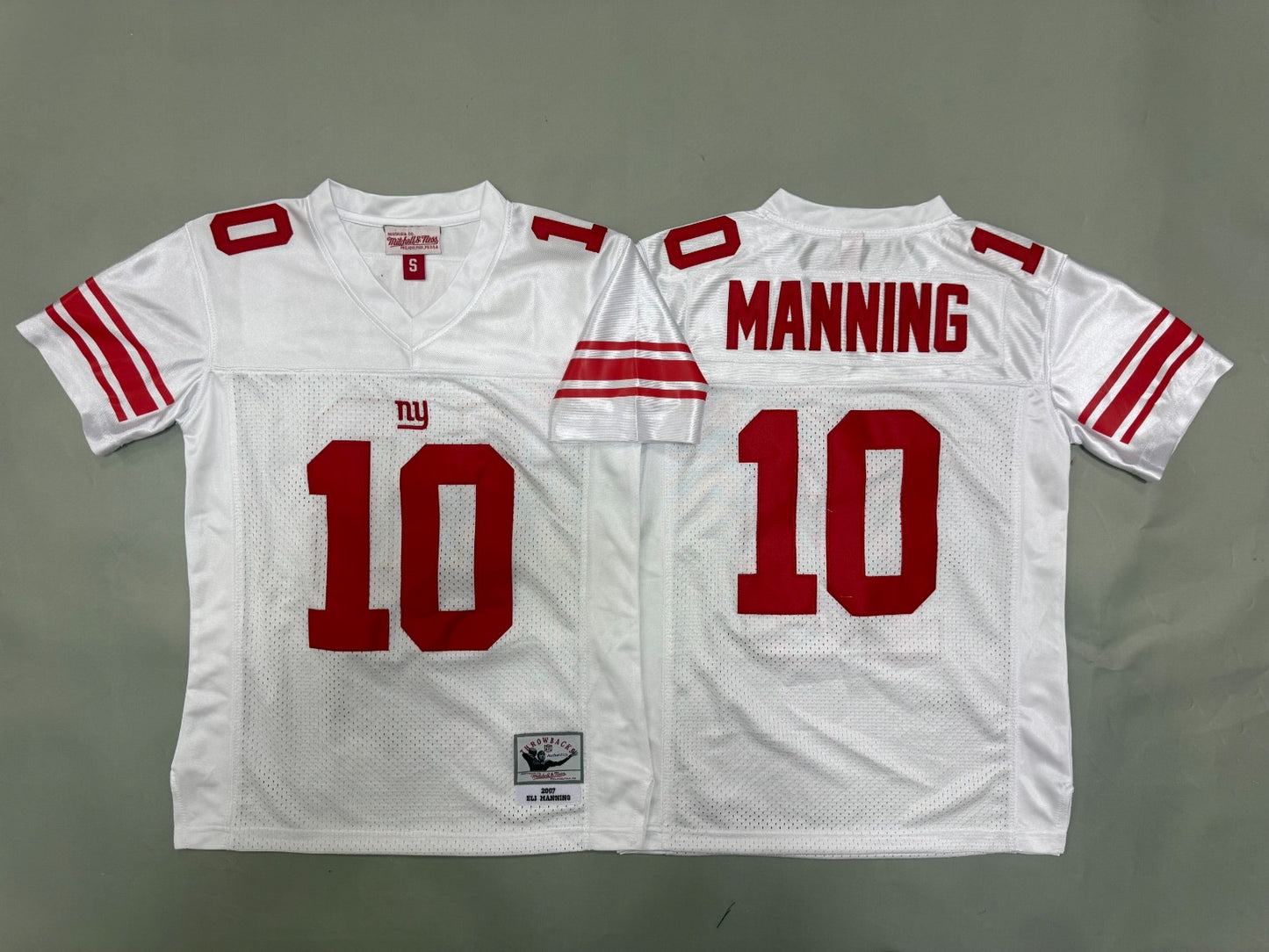 NEW YORK GIANTS ELI MANNING WHITE VINTAGE JERSEY