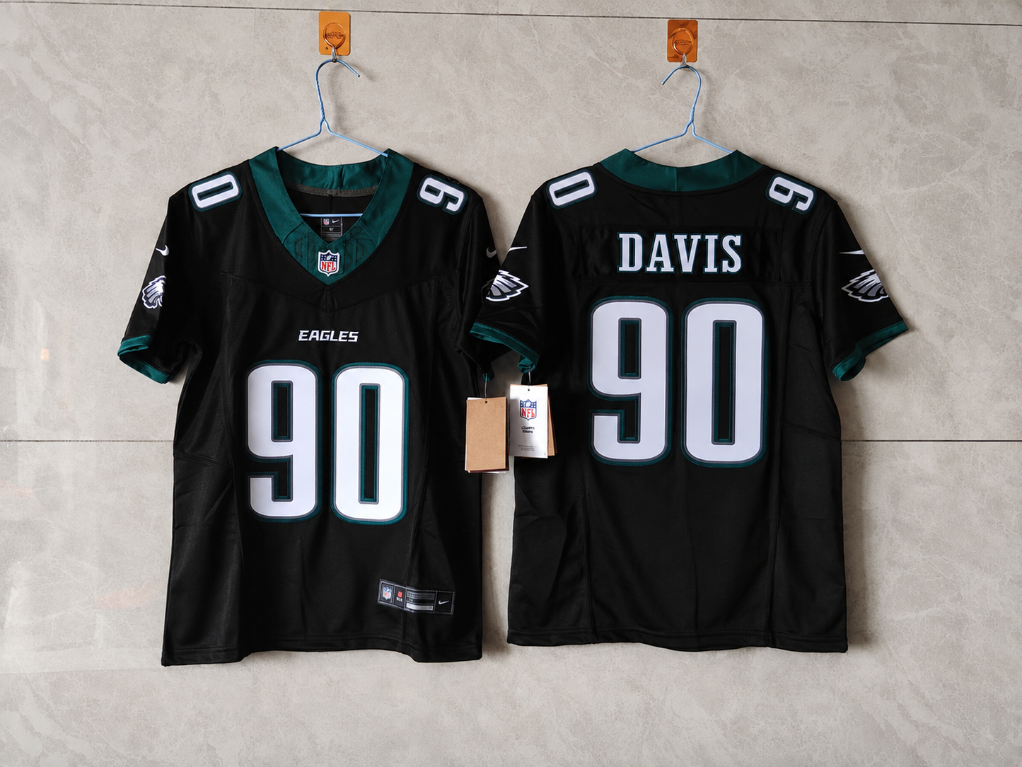 PHILADELPHIA EAGLES JORDAN DAVIS BLACK JERSEY