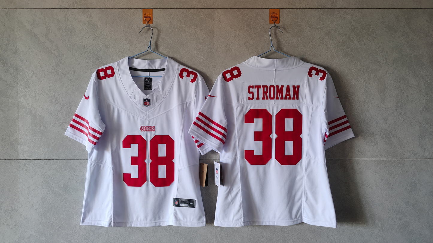 SAN FRANCISCO 49ERS JALEN STROMAN WHITE JERSEY