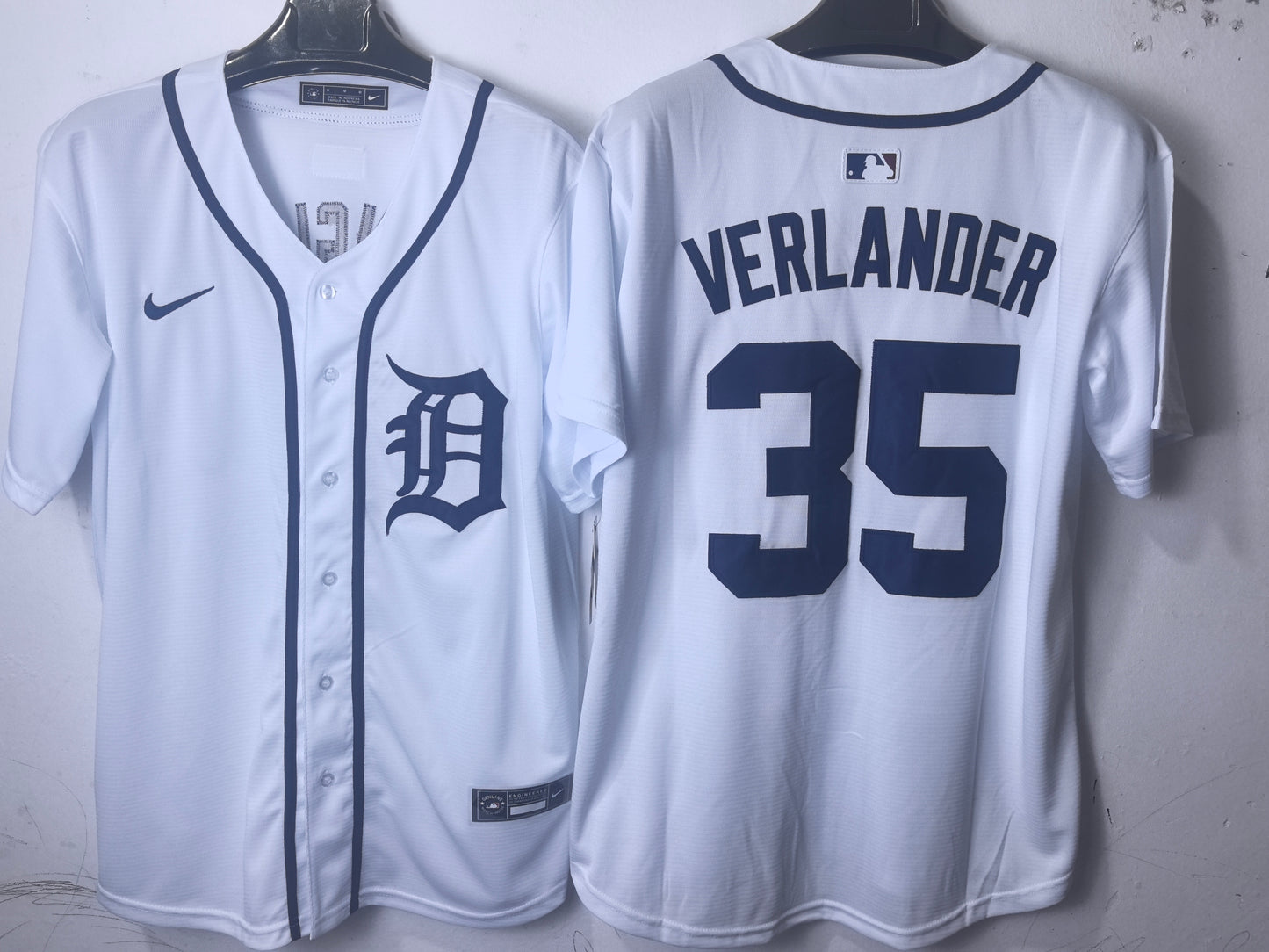 DETROIT TIGERS JUSTIN VERLANDER WHITE JERSEY