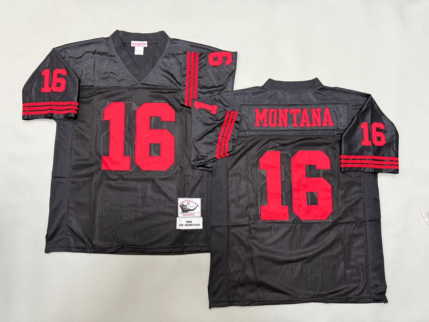 SAN FRANCISCO 49ERS JOE MONTANA BLACK VINTAGE JERSEY