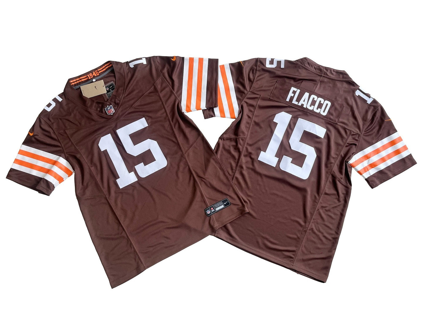 CLEVELAND BROWNS JOE FLACCO BROWN JERSEY
