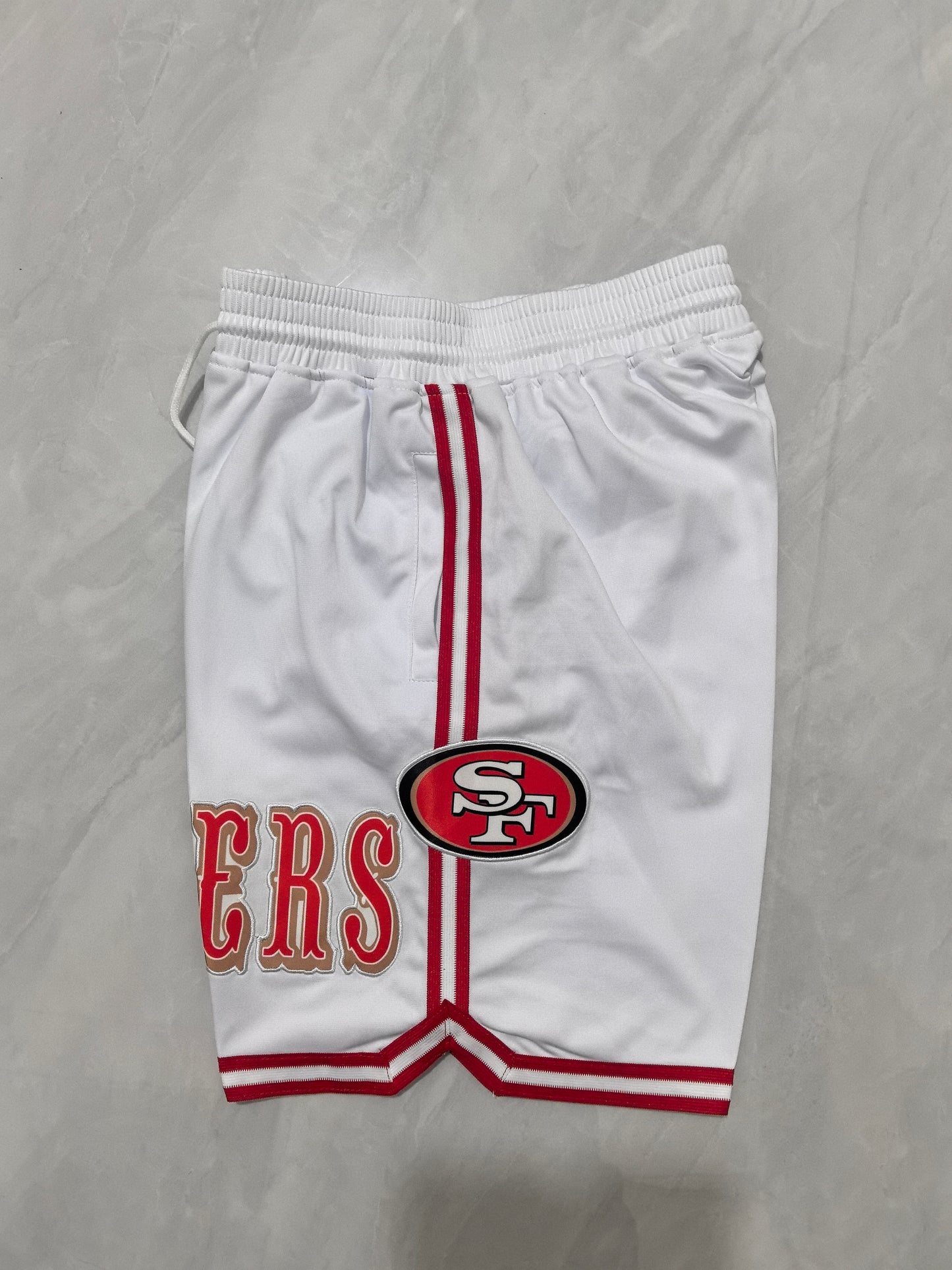 SAN FRANCISCO 49ERS WHITE SHORTS
