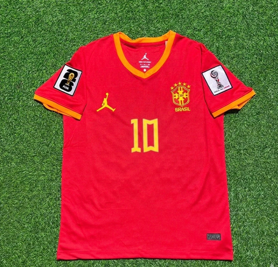 2026 WORLD CUP NEYMAR JR TEAM BRAZIL RED JERSEY