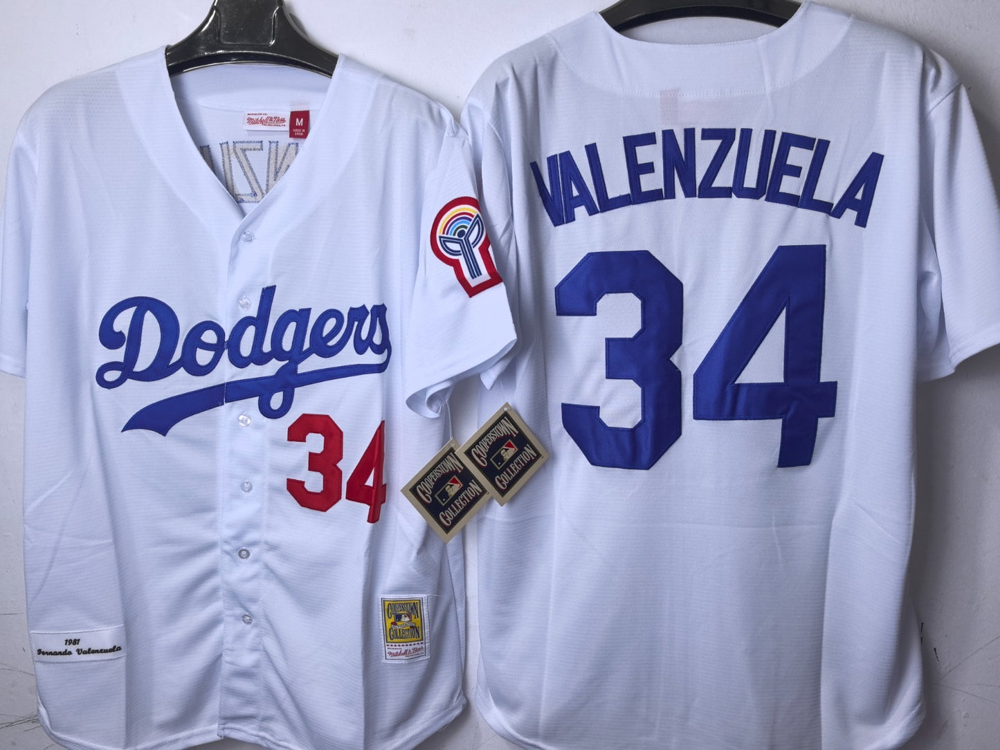 Los Angeles Dodgers Fernando Valenzuela White Vintage Jersey