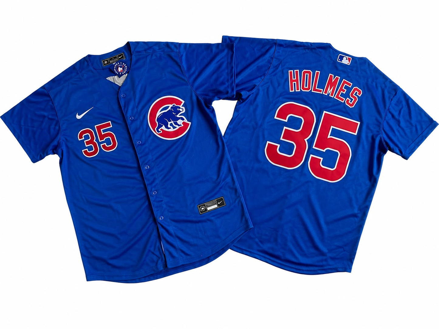 CHICAGO CUBS CLAY HOLMES BLUE JERSEY