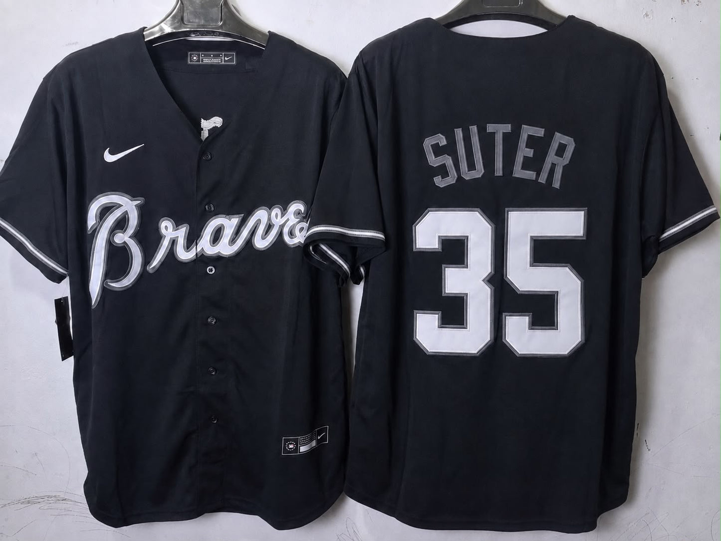 ATLANTA BRAVES BRENT SUTER BLACK JERSEY