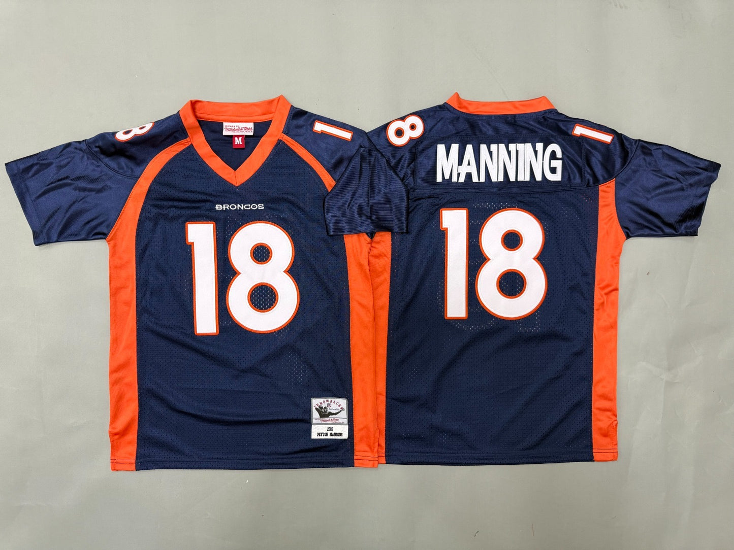 DENVER BRONCOS PAYTON MANNING BLUE VINTAGE JERSEY