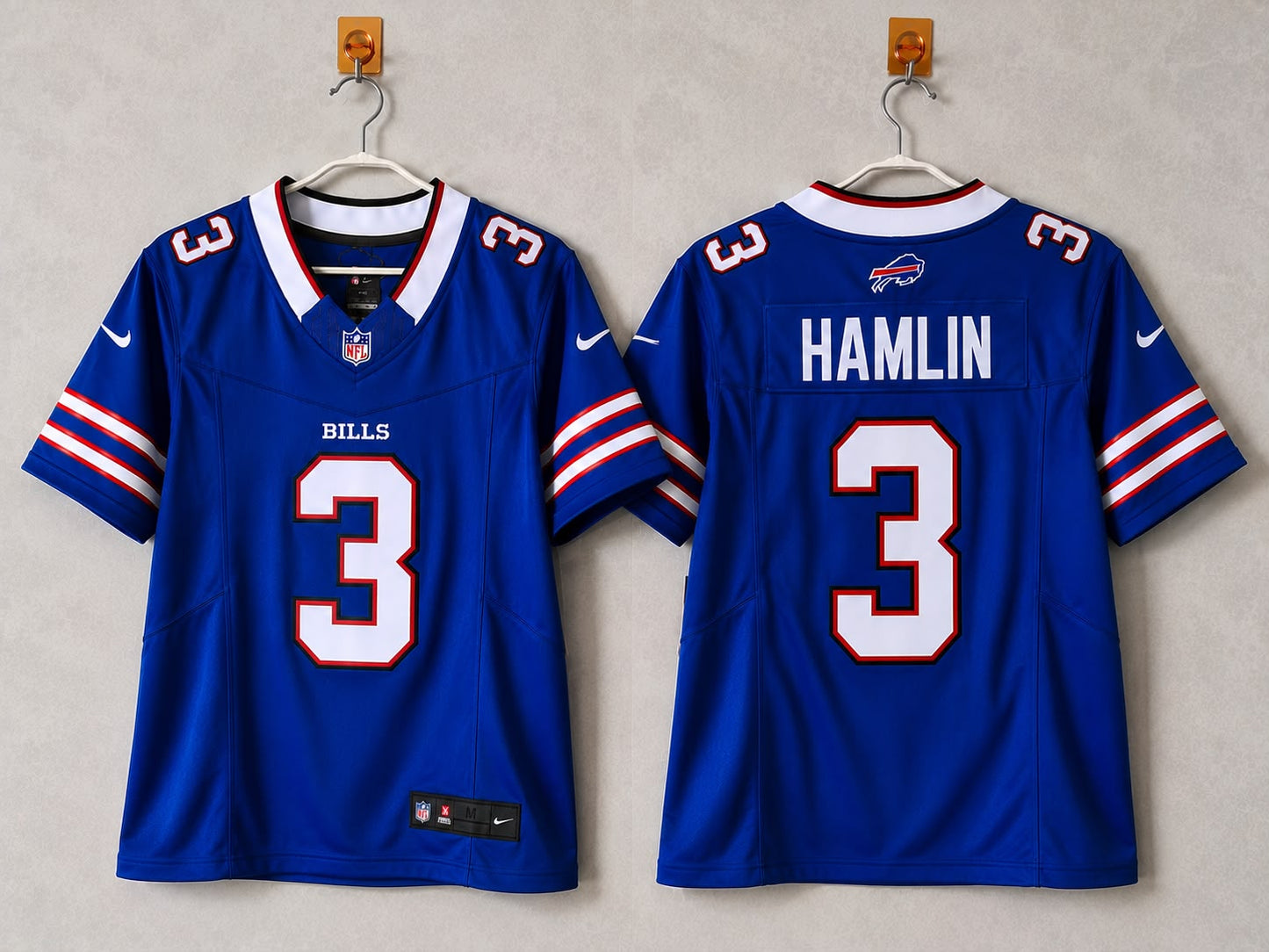 BUFFALO BILLS DAMAR HAMLIN BLUE JERSEY