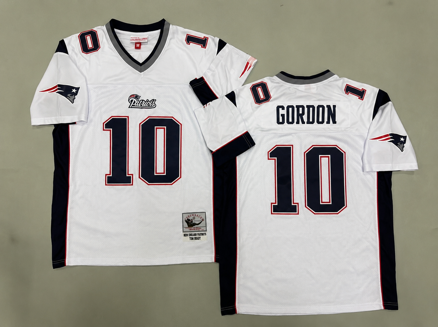 NEW ENGLAND PATRIOTS JOSH GORDON WHITE VINTAGE JERSEY