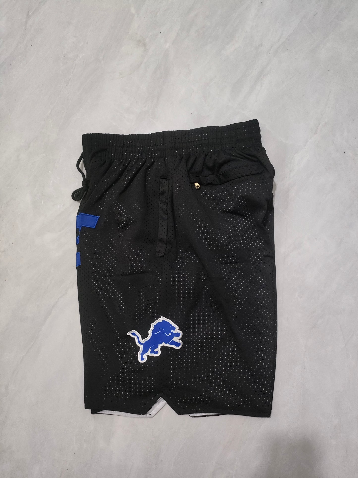 DETRIOT LIONS BLACK SHORTS