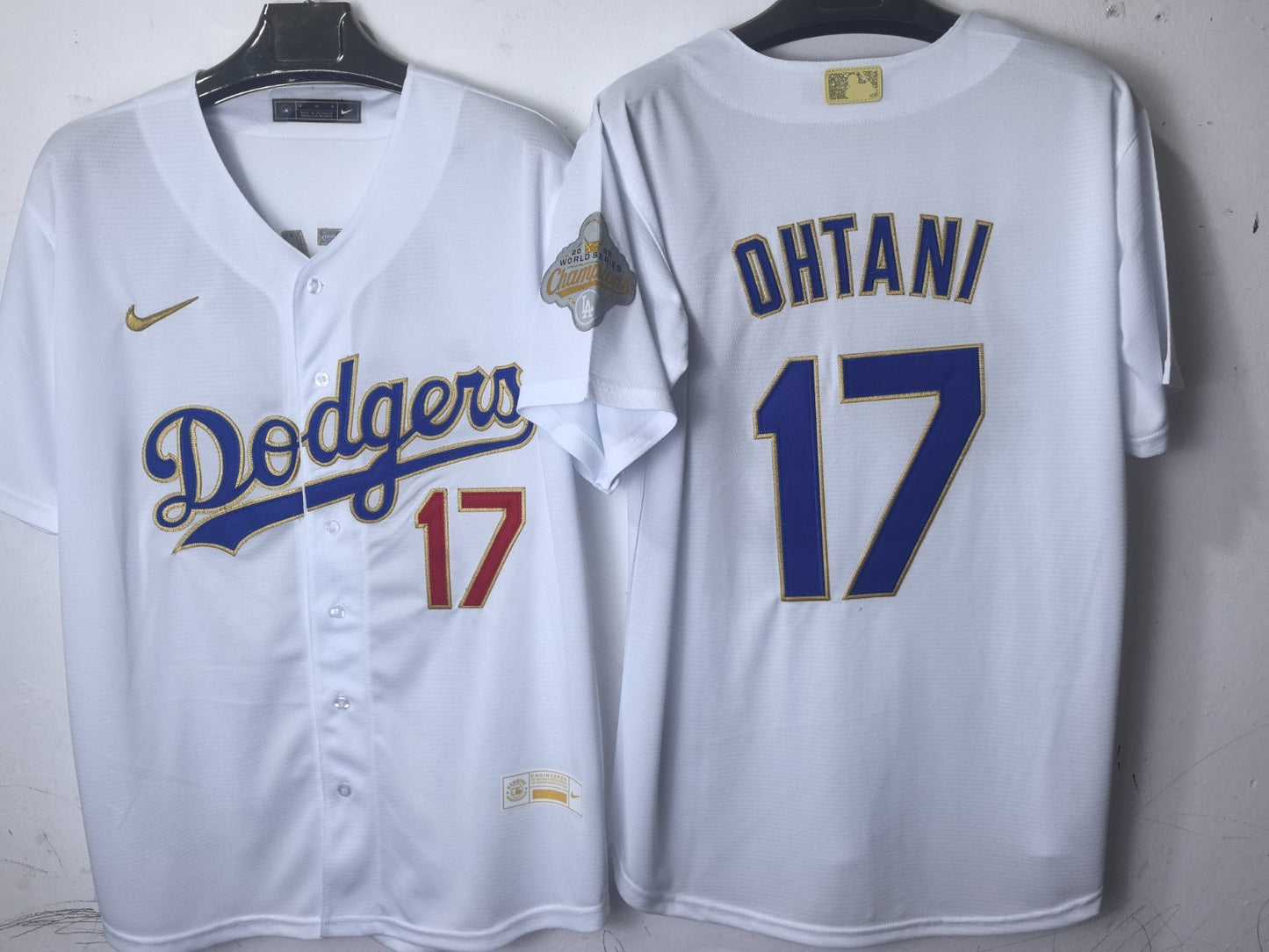 Los Angeles Dodgers Shohei Ohtani White and Gold Jersey