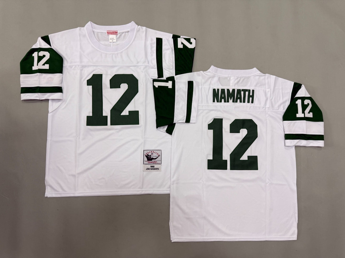NEW YORK JETS JOE NAMATH WHITE VINTAGE JERSEY