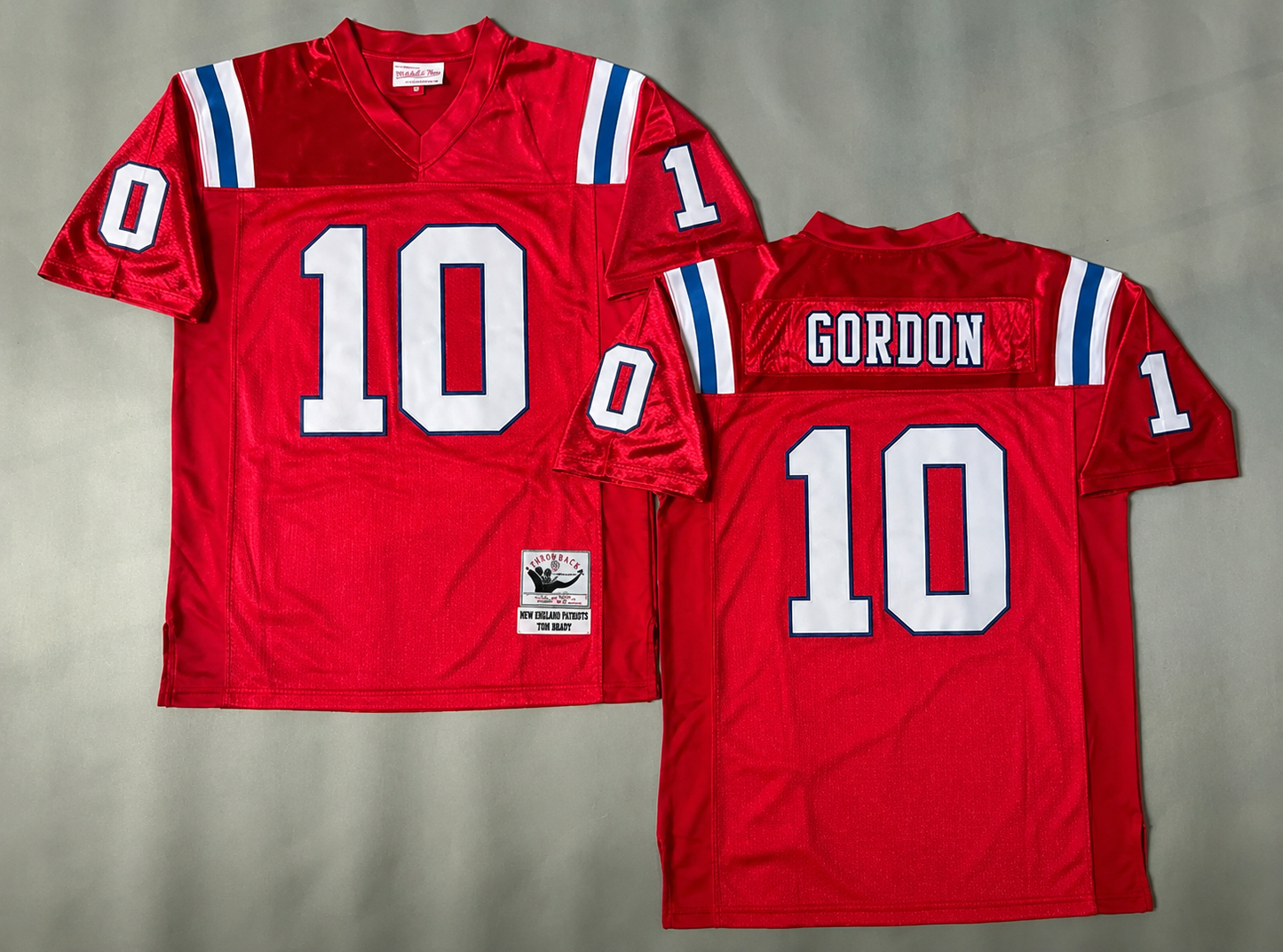 NEW ENGLAND PATRIOTS JOSH GORDON RED VINTAGE JERSEY