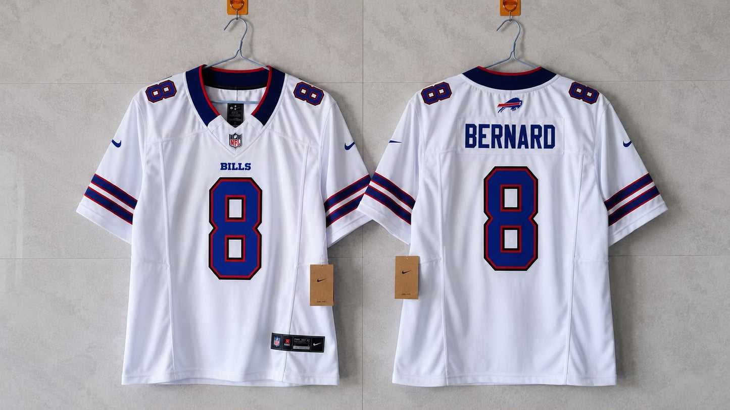 BUFFALO BILLS TERRELL BERNARD WHITE JERSEY