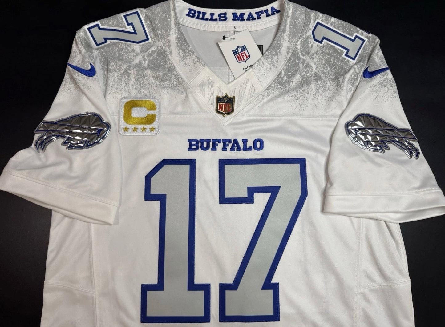 BUFFALO BILLS JOSH ALLEN RIVAL CAPTIAN JERSEY