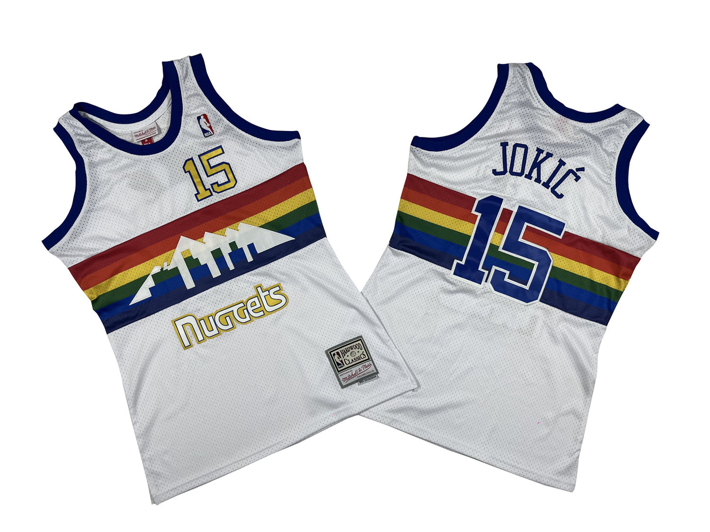 DENVER NUGGETS NIKOLA JOKIC WHITE VINTAGE JERSEY