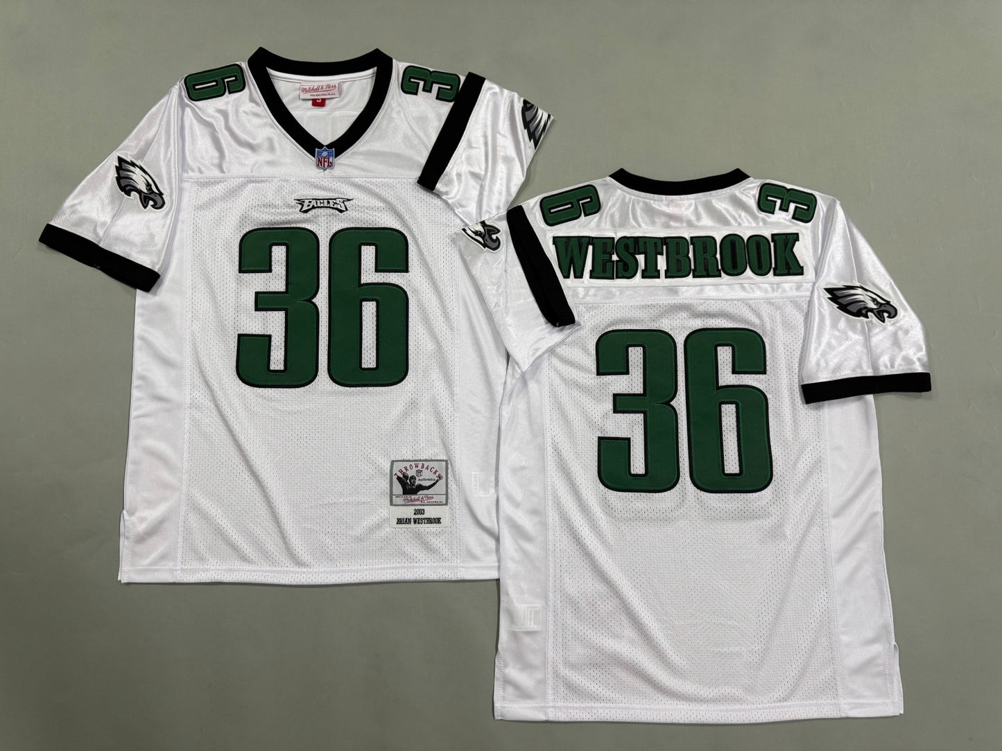 PHILIDELPHIA EAGLES BRIAN WESTBROOK WHITE VINTAGE JERSEY
