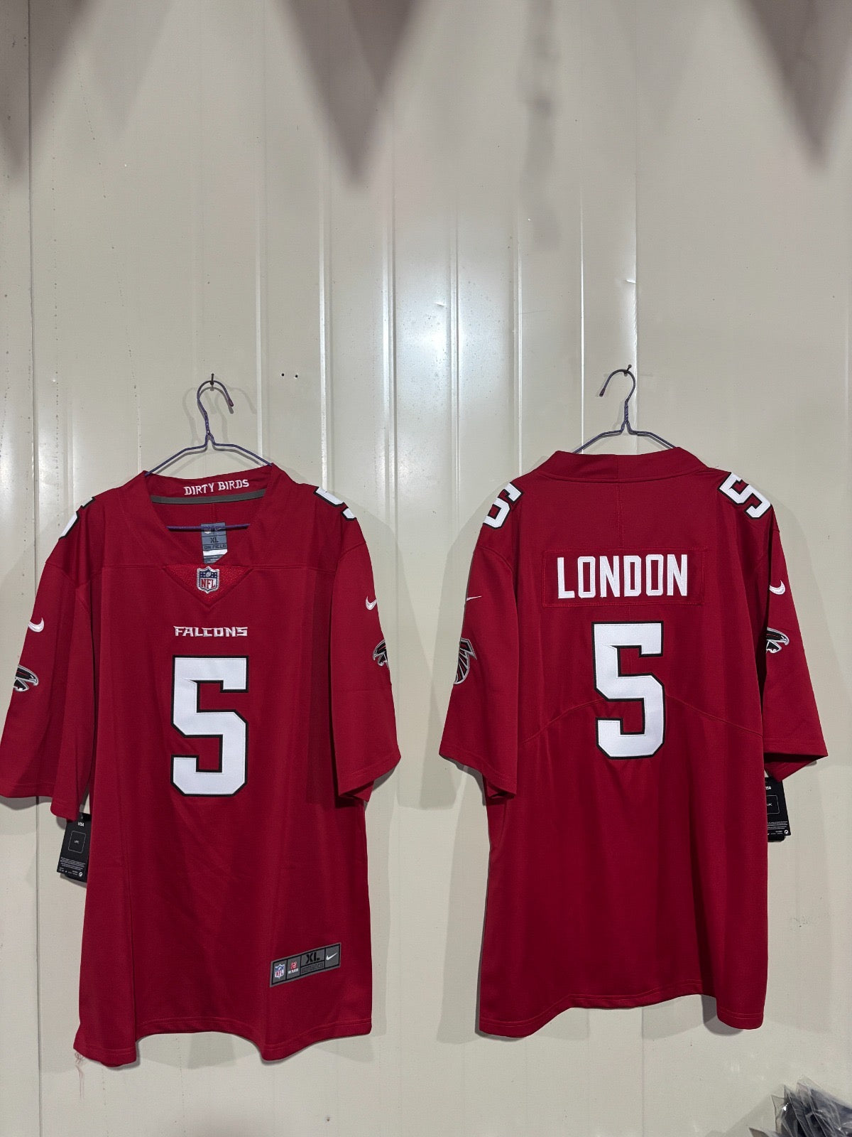 ATLANTA FALCONS DRAKE LONDON RED JERSEY