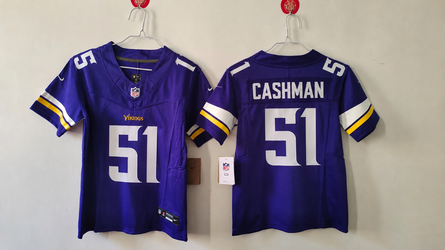 MINNESOTA VIKINGS BLAKE CASHMAN PURPLE JERSEY
