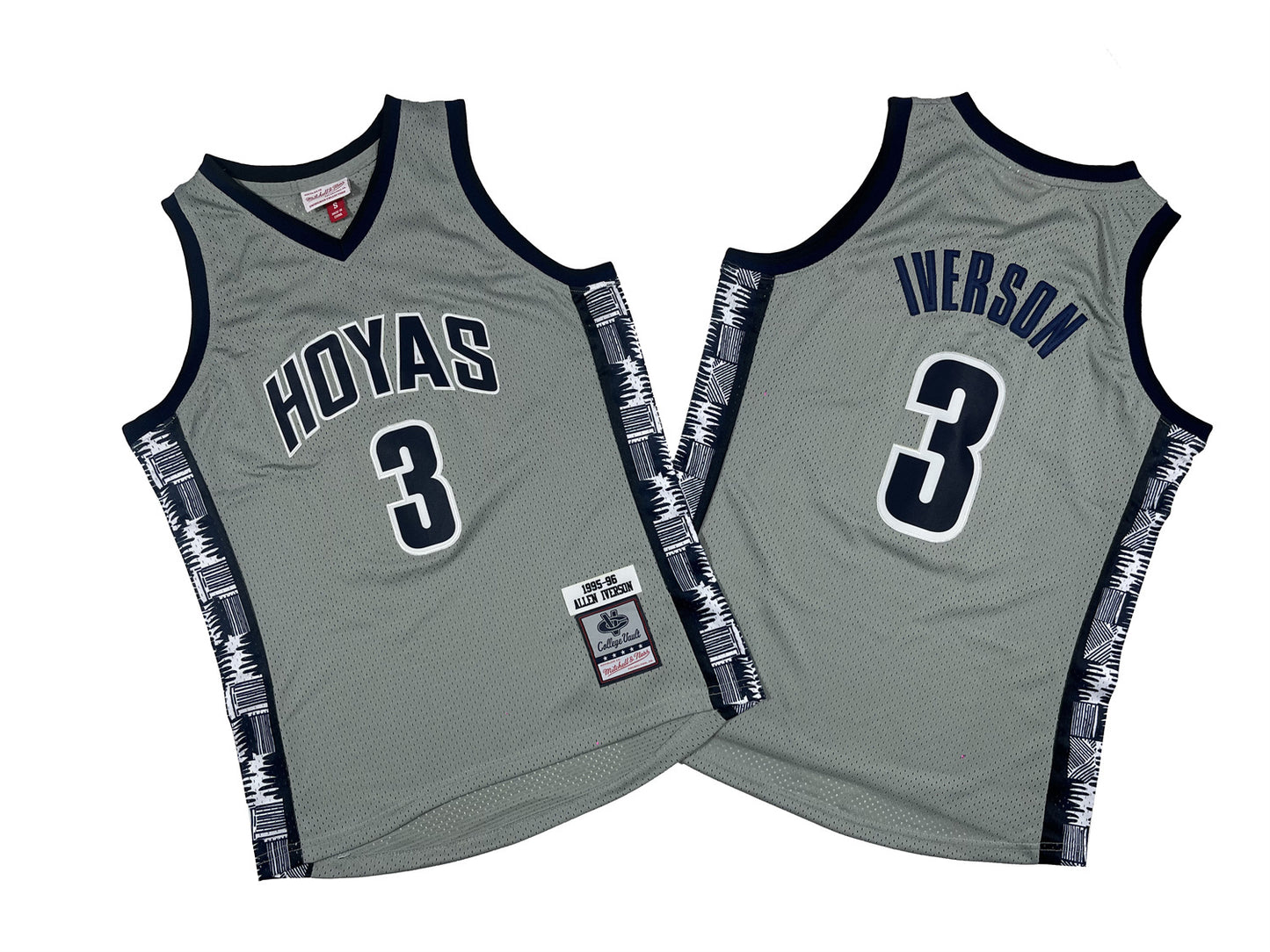 GEORGETOWN HOYAS ALLEN IVERSON GREY JERSEY